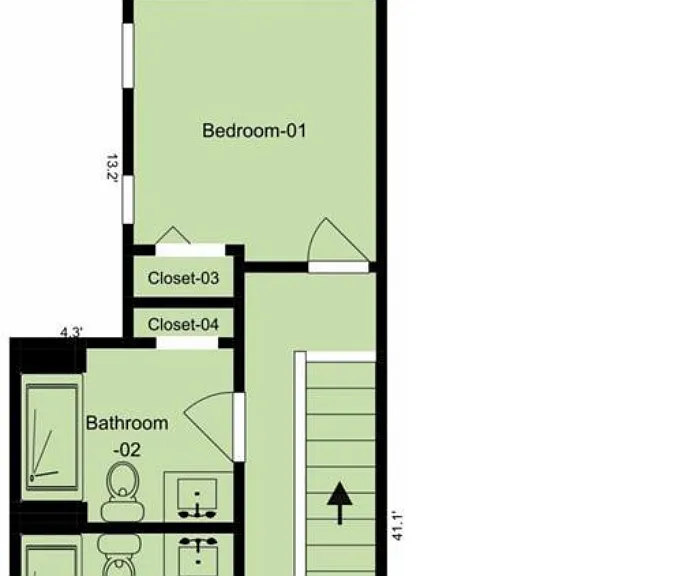 Second Floor Master Bedroom, private bath, Second Bedroom, second bath.