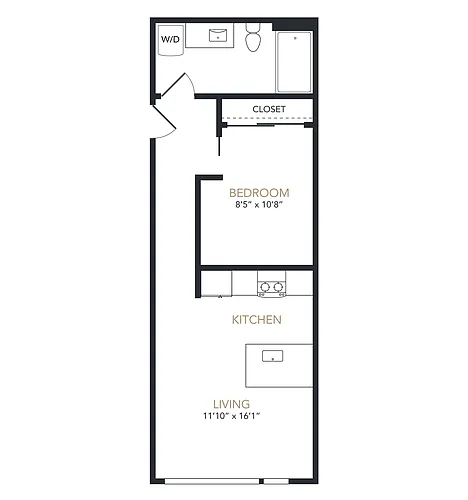 Floor plan 1X1 Open A