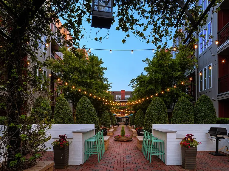 Courtyard with grill area