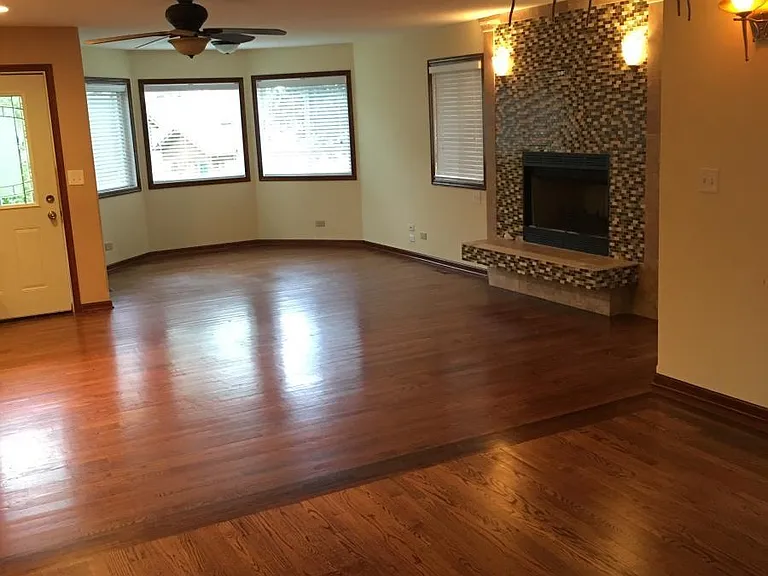 View of fireplace