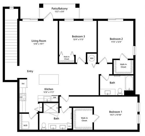 Floor plan C2 w/ 2 Car Garage