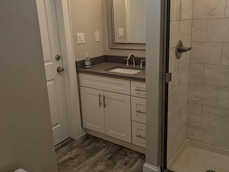 view of sink and cabinets