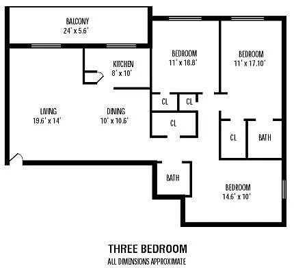 Floor plan 3Bedroom 2Bathroom