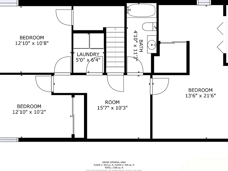 Lower level floor plan