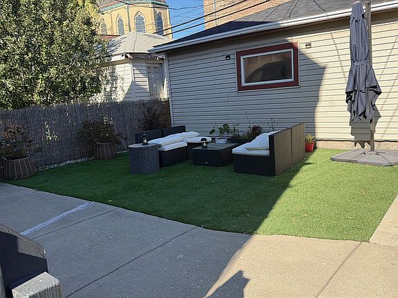 Backyard with Newly Installed Turf