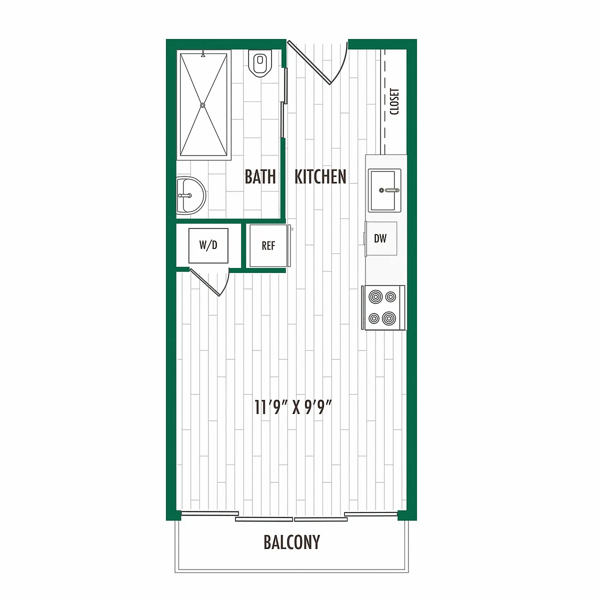Floor plan Studio A