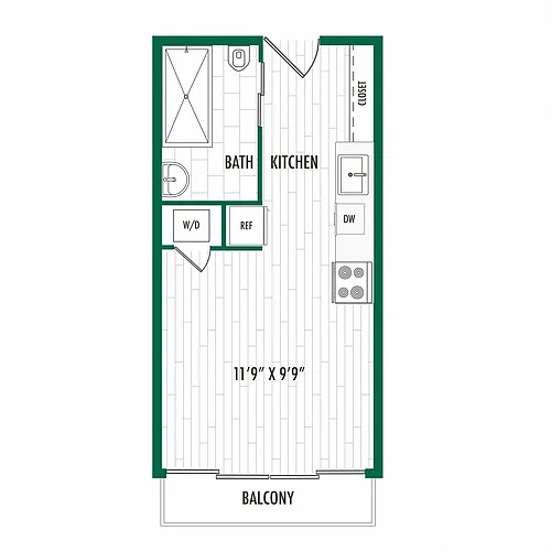 Floor plan Studio A