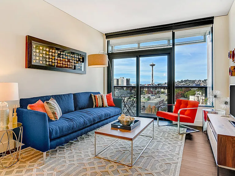 Stunning South Lake Union and Space Needle views from select homes