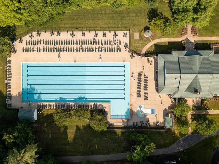 Aerial view of the McKay's Mill Community center
