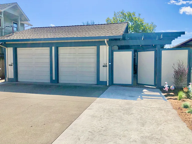 Street view of garage