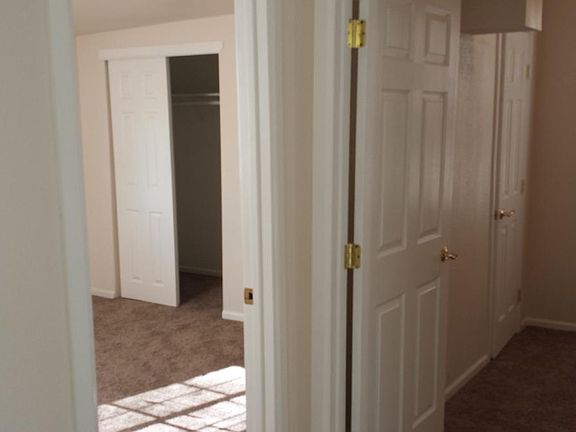 two bedrooms off of the kitchen