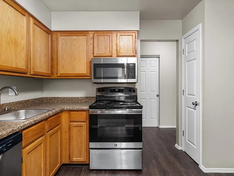 Two Bedroom Garden Partial Remodel with Fireplace | Kitchen Interior Two Bedroom Garden Partial Remodel with Fireplace | Kitchen Interior