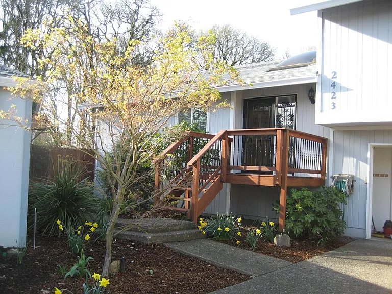 Front of house in Spring