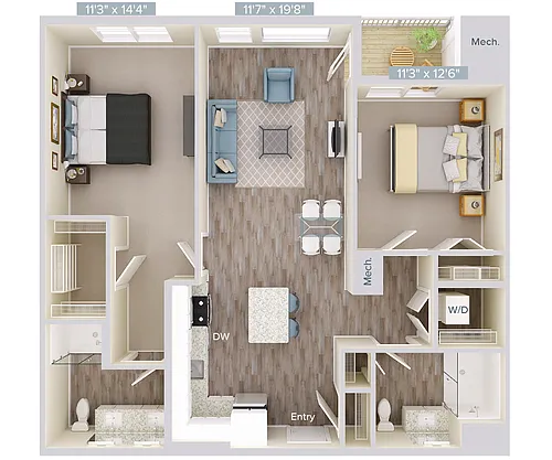 Floor plan B2-1135