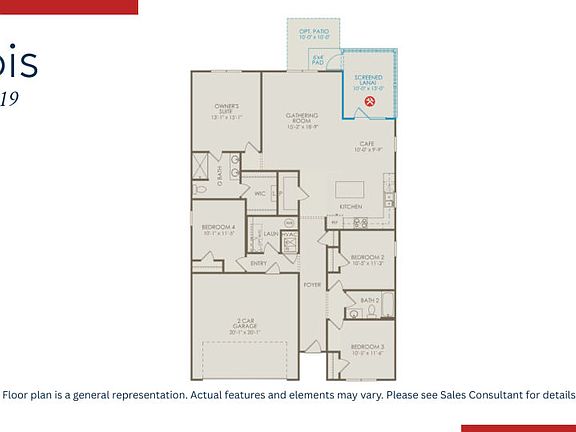 Ibis Homesite 9419 Floor Plan