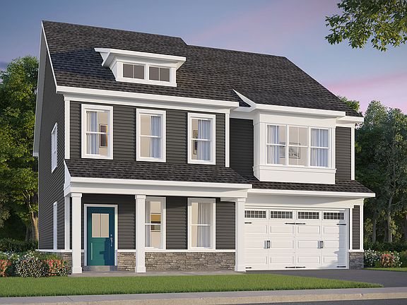 Elevation 5 of the Beckham a home design at Lakeside at Trappe by Brookfield Residential