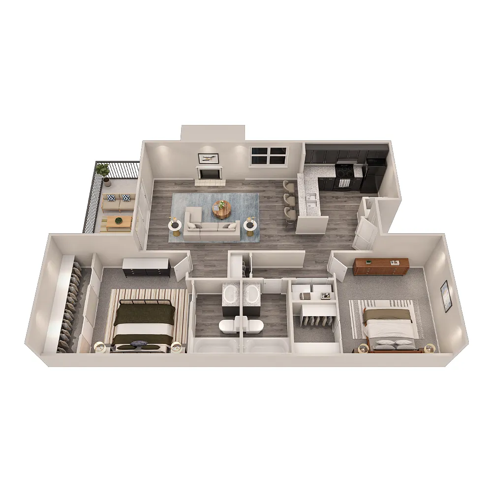 Floor plan B1 - Oak