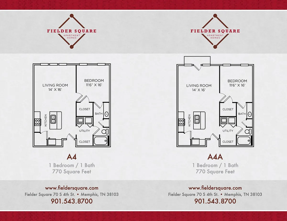 Floor plan A4 One Bedroom
