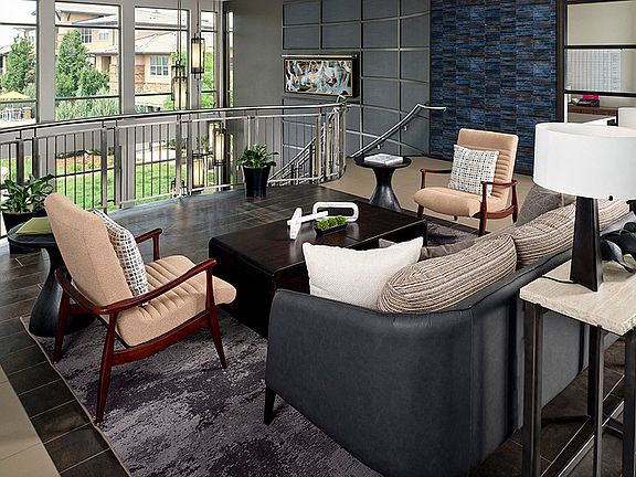 Inviting lobby overlooking the resident lounge