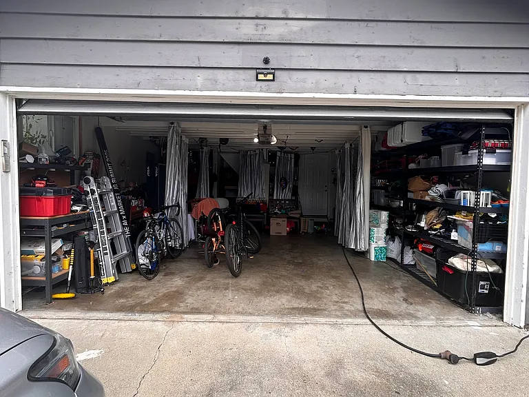 Two car garage with Tesla Charging Port