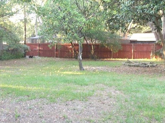 large fenced back yard