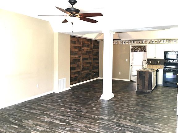 Downstairs: open space for living room and kitchen