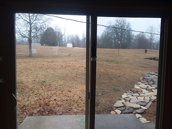 View out back/sliding doors