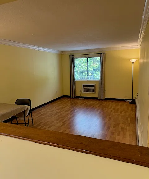 Large living room off the kitchen with open pass thru for more of an open concept