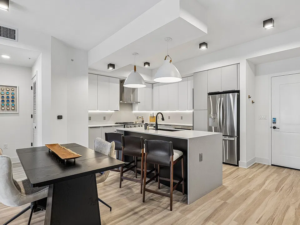 Fully-equipped kitchens with stainless steel appliances