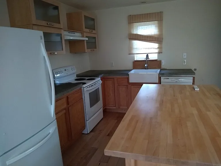 Kitchen island and all appliances stay in the house.