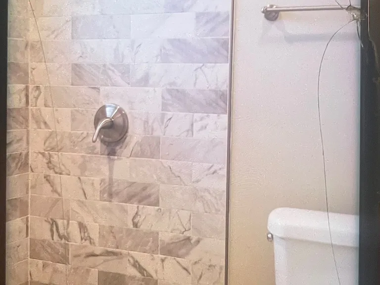 Separate master shower & toliet area