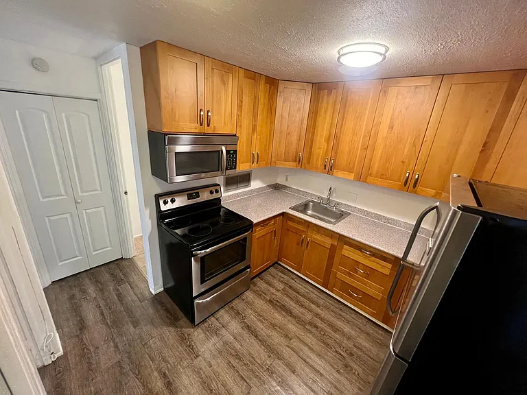 Open kitchen with LED lighting