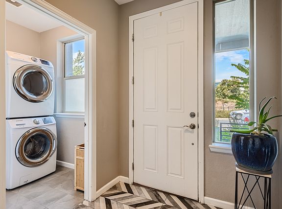 1st floor entry way with laundry and garage