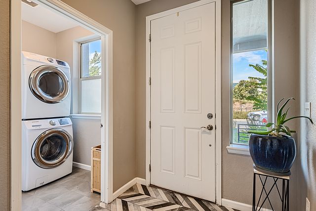 1st floor entry way with laundry and garage