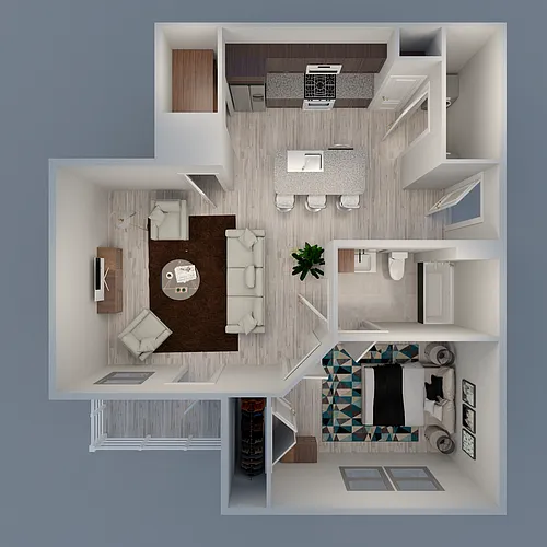 Floor plan 1 Bedroom Down Stairs