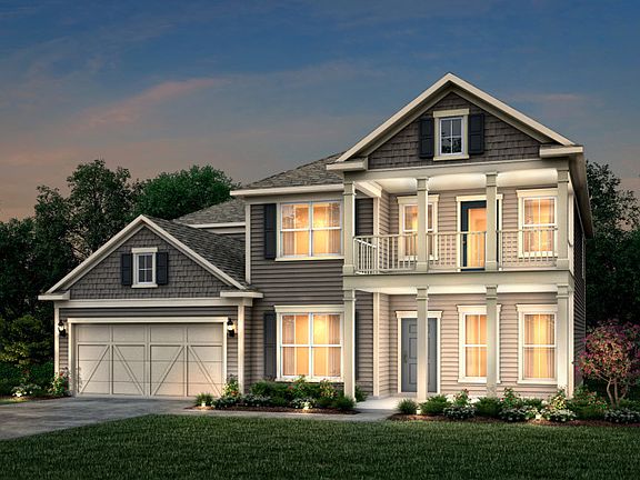 Riverton Exterior 53 features Hardie Board siding, double covered front porches and 2 car garage