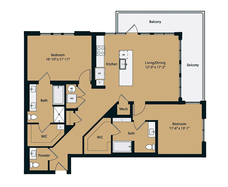 Floor plan 2C