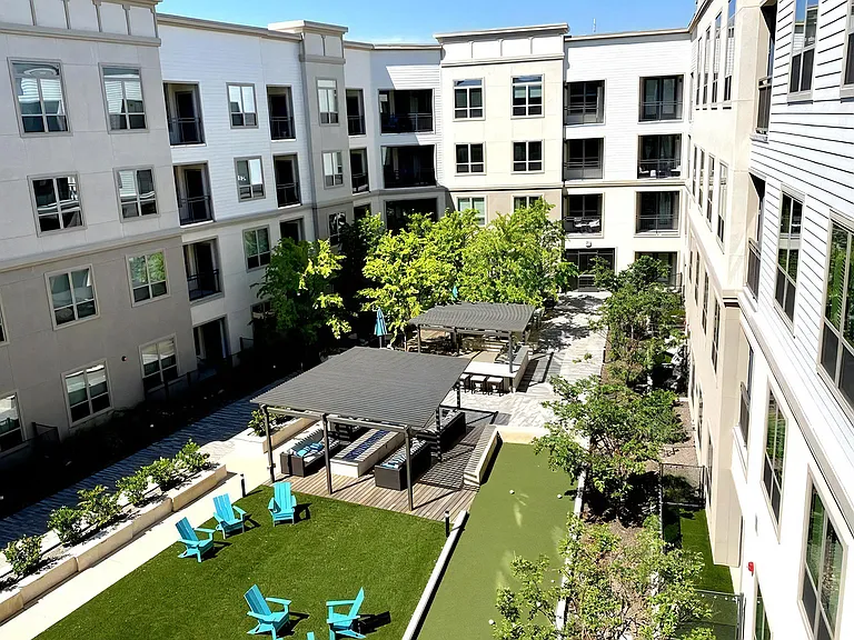 Community Green Space with Bocce Court, Cabanas, and Adirondack Chairs