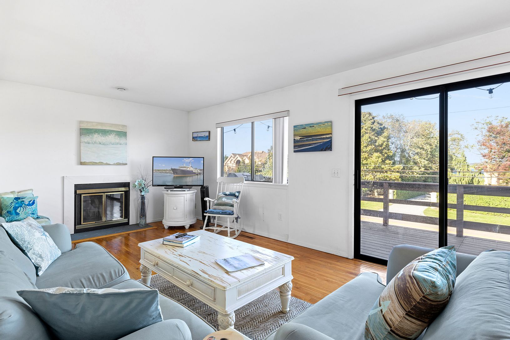  Family room opens up to spacious deck