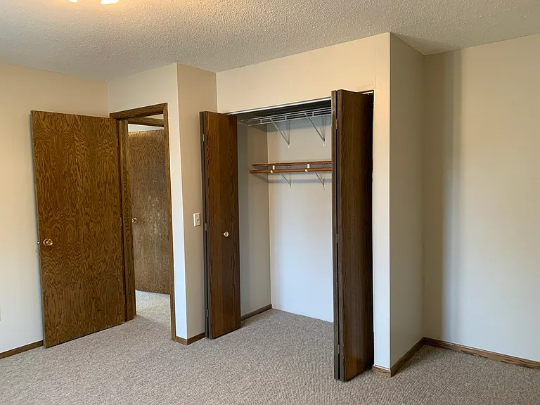 West bedroom, open closet