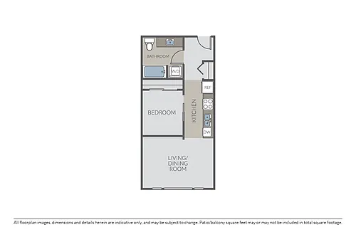 Floor plan Plan 1B - Open One Bedroom