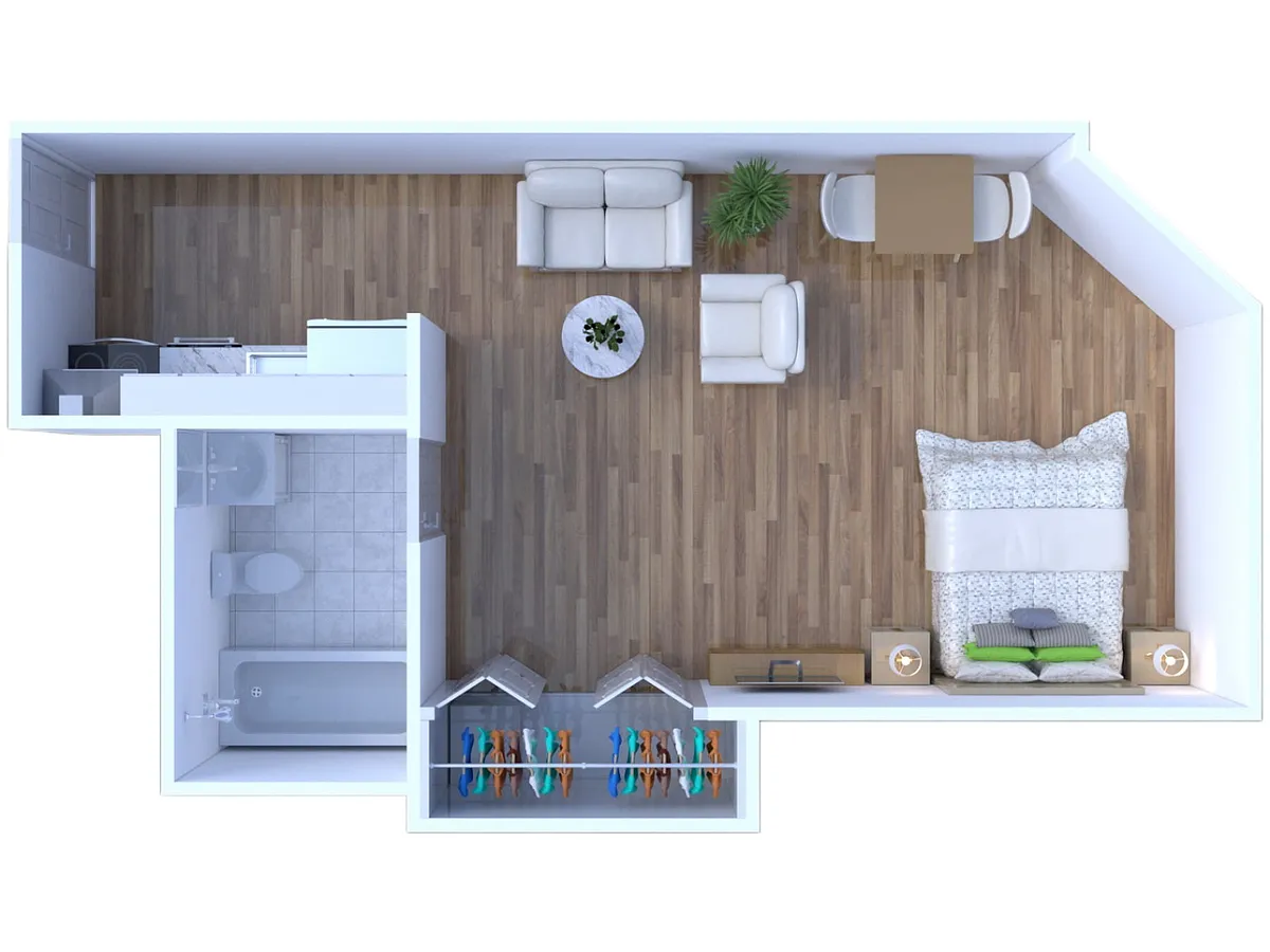 Floor plan Studio | Classic JR