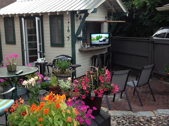 Another view of garden shed-home of the occasional football
