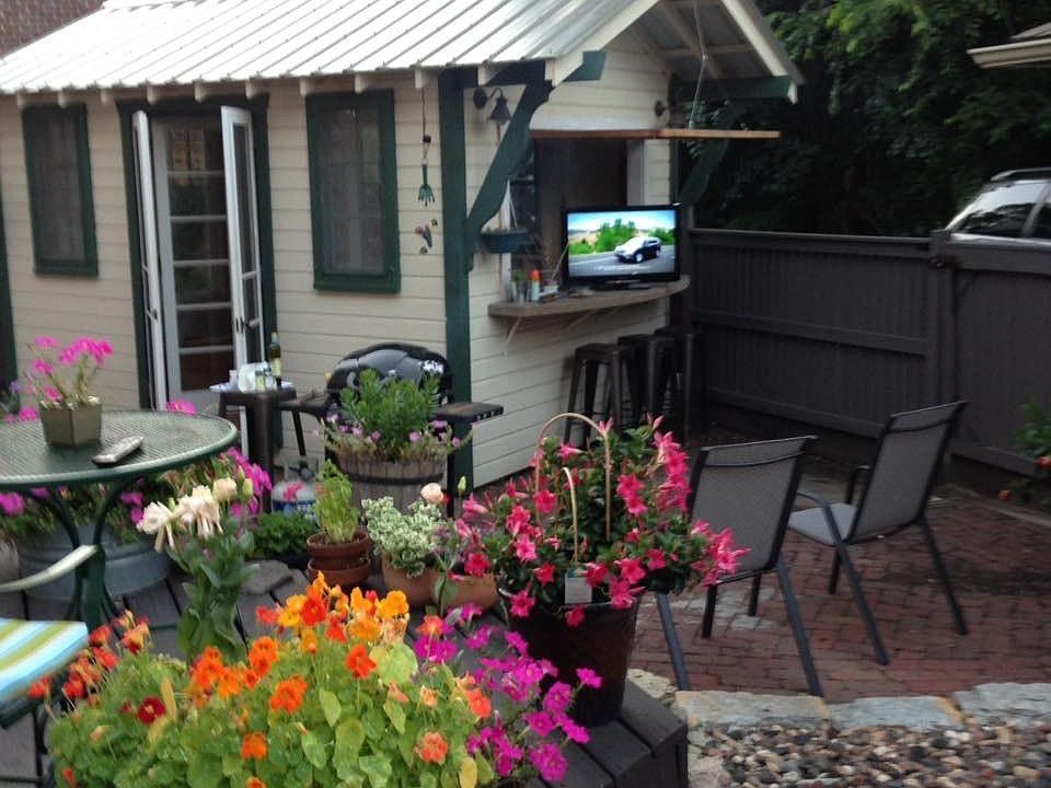 Another view of garden shed-home of the occasional football