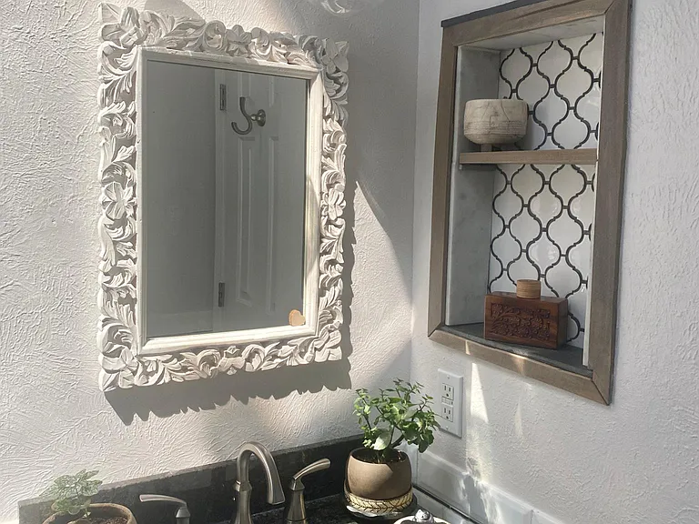 Sink area with nook.
