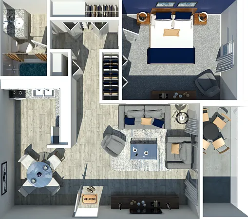One Bedroom One Bathroom One Bedroom One Bathroom