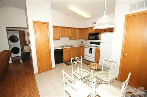 Open kitchen and dining area