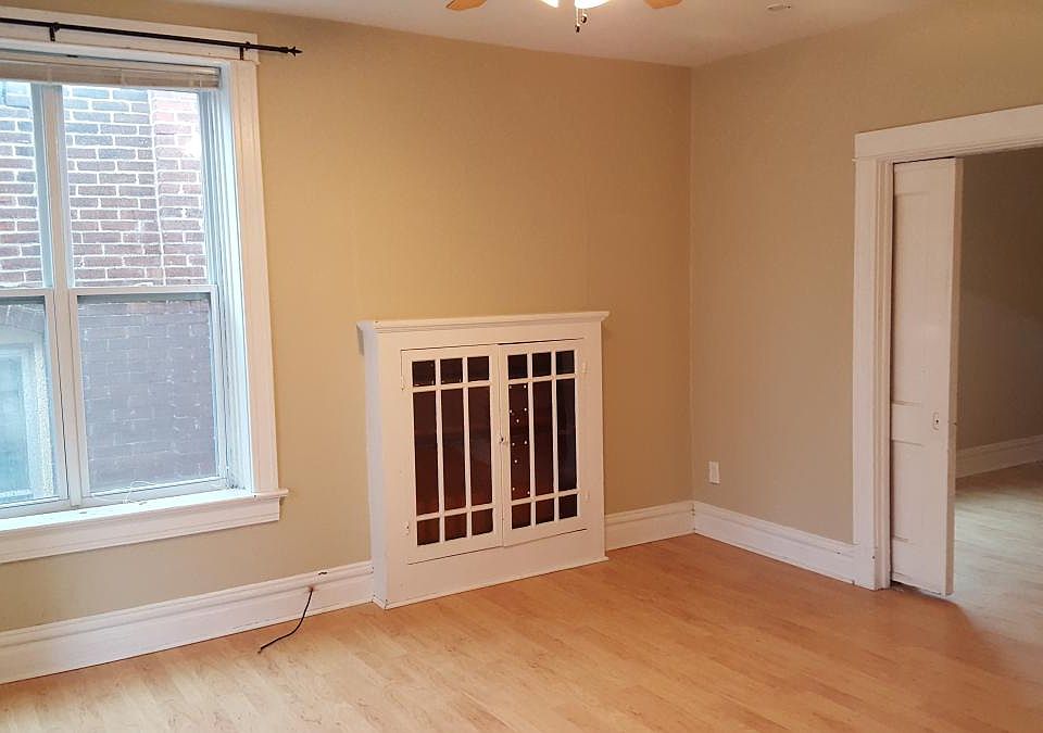 Bedroom looking into living room