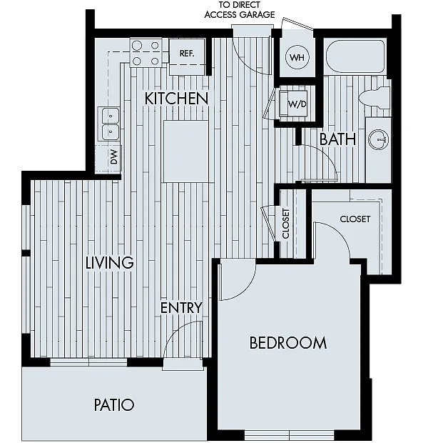 Floor plan Vela Plan 1B (Direct Access Garage)