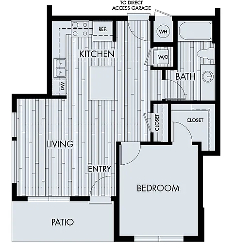 Floor plan Vela Plan 1B (Direct Access Garage)